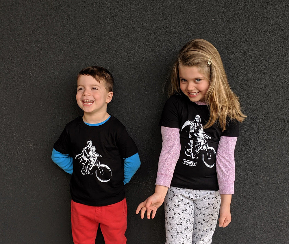 CHILD LEIA and Darth Mac Ride - Short Sleeve T-Shirts
